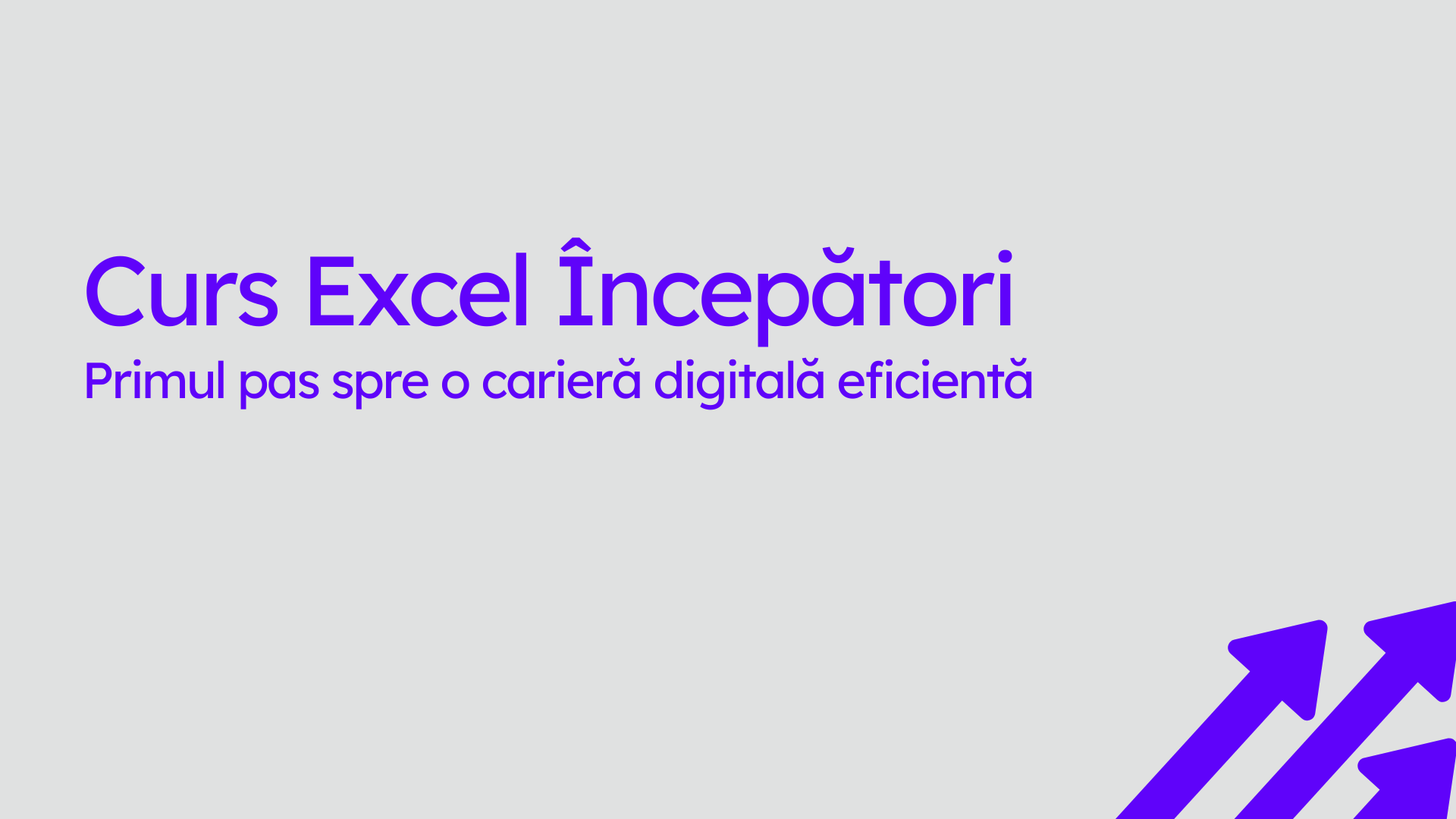 curs excel incepatori